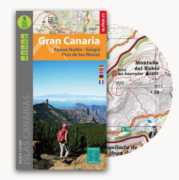 Mapa de Gran Canaria para Senderismo